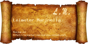 Leimeter Marinella névjegykártya
